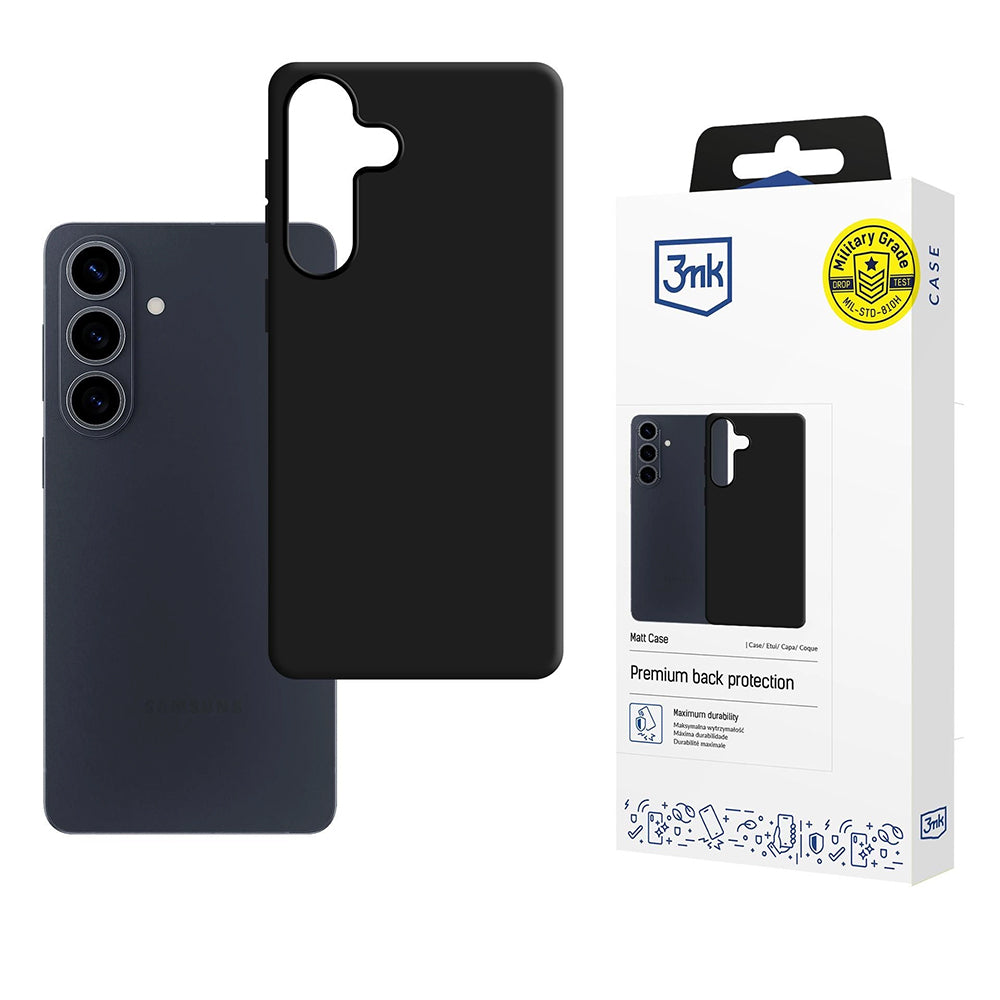 Capa para Samsung Galaxy S26 Plus S947, 3MK, Preta Fosca