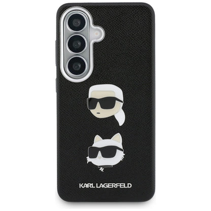 Capa para Samsung Galaxy S26 Plus S947, Karl Lagerfeld, Saffiano Karl & Choupette's Head Pin, Preta