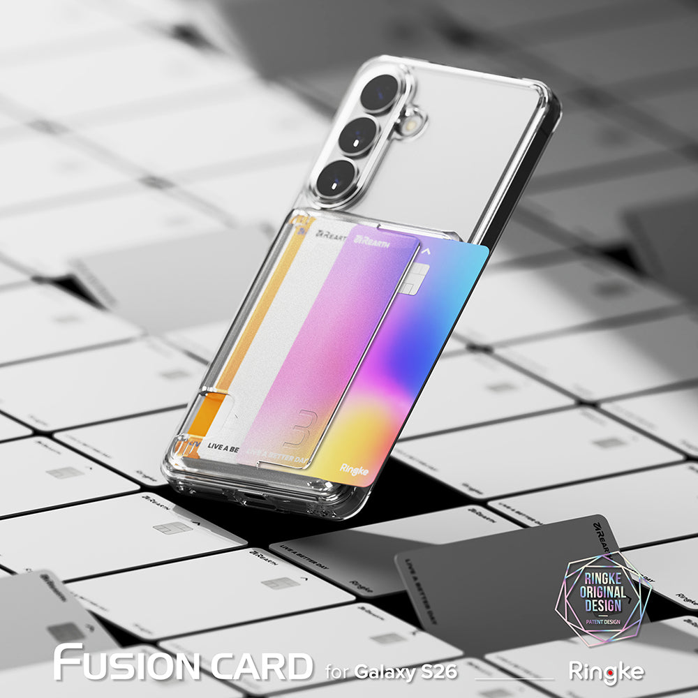 Capa para Samsung Galaxy S26 S942, Ringke, Fusion Card, Transparente