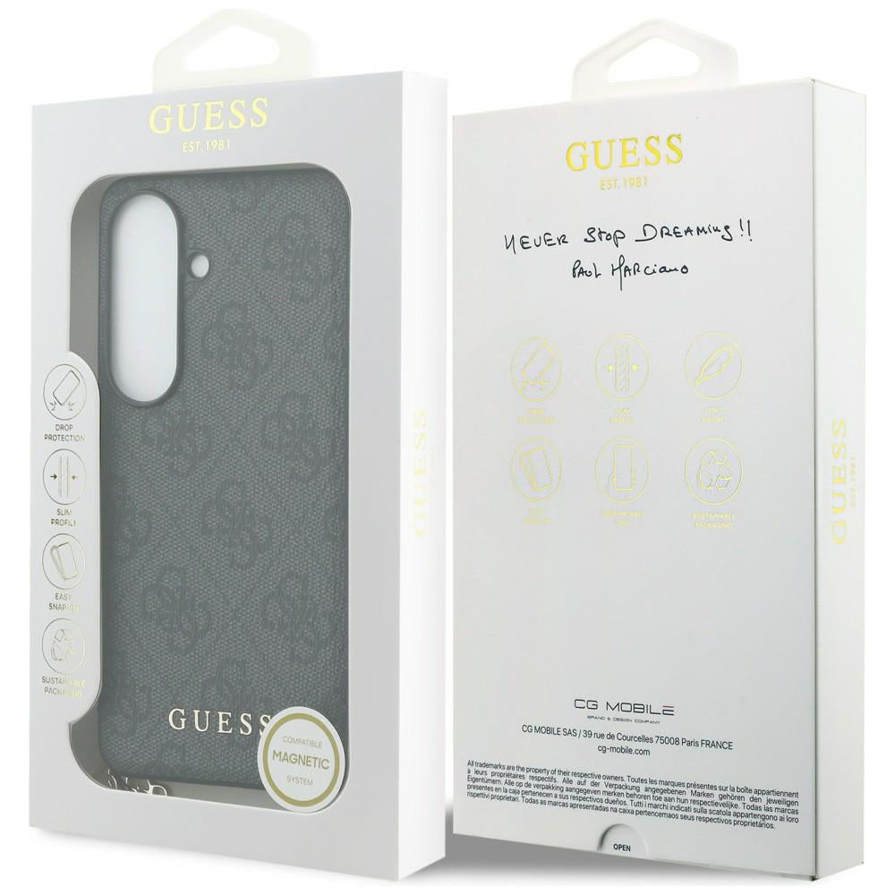 Capa para Samsung Galaxy S26 S942, Guess, 4G Classic Logo Charm, Preta