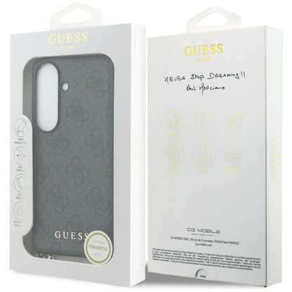 Capa para Samsung Galaxy S26 S942, Guess, 4G Classic Logo Charm, Preta