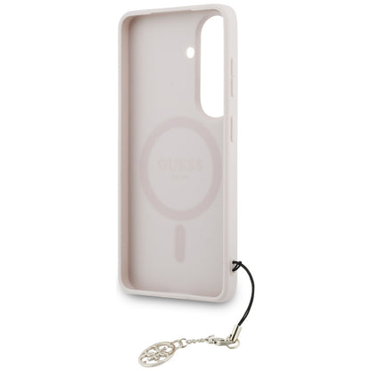 Capa para Samsung Galaxy S26 S942, Guess, 4G Classic Logo Charm, Rosa