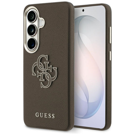 Capa para Samsung Galaxy S26 S942, Guess, 4G Grained Big and Classic Logo, Castanho