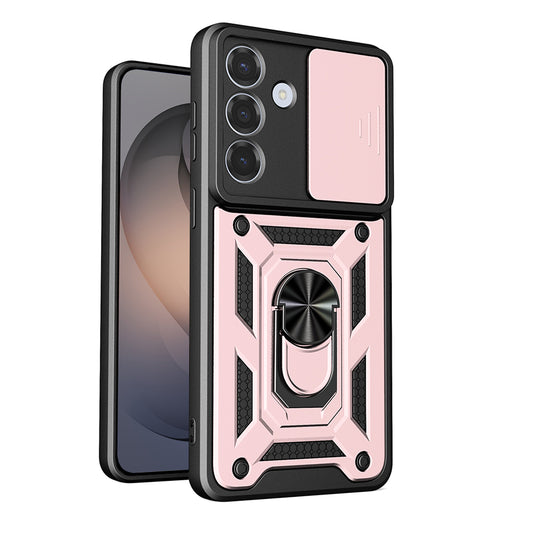 Capa para Samsung Galaxy S26, Techsuit, CamShield, Rosa Dourado