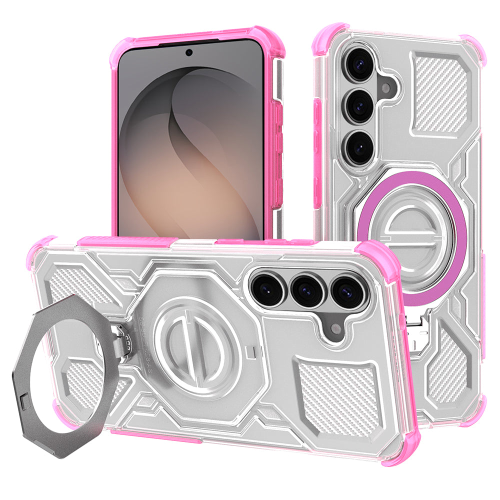 Case for Samsung Galaxy S26 S942, Techsuit, Carbon Shield Pro, Pink.