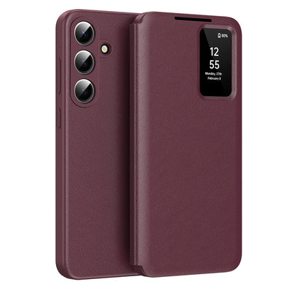 Capa para Samsung Galaxy S26 S942, Techsuit, SmartView, Vermelha