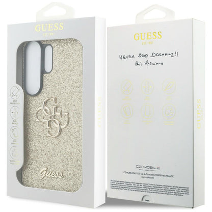 Capa para Samsung Galaxy S26 Ultra S948, Guess, Fixed Glitter Big 4G Metal Frame, Dourada