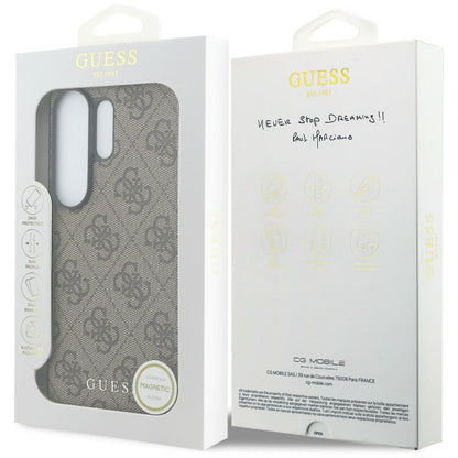 Capa para Samsung Galaxy S26 Ultra S948, Guess, 4G Classic Logo Charm, Castanho