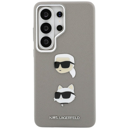 Capa para Samsung Galaxy S26 Ultra S948, Karl Lagerfeld, Saffiano Karl & Choupette's Head Pin, Cinza