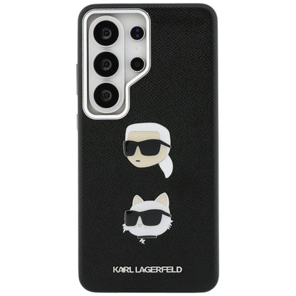 Case for Samsung Galaxy S26 Ultra S948, Karl Lagerfeld, Saffiano Karl & Choupette's Head Pin, Black
