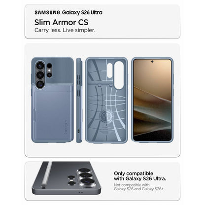 Capa para Samsung Galaxy S26 Ultra S948, Spigen, Slim Armor CS, Azul ACS11225