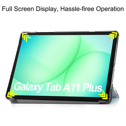 Capa para Samsung Galaxy Tab A11+ / Tab A9+, Techsuit, FoldPro Unicorn, Multicolor