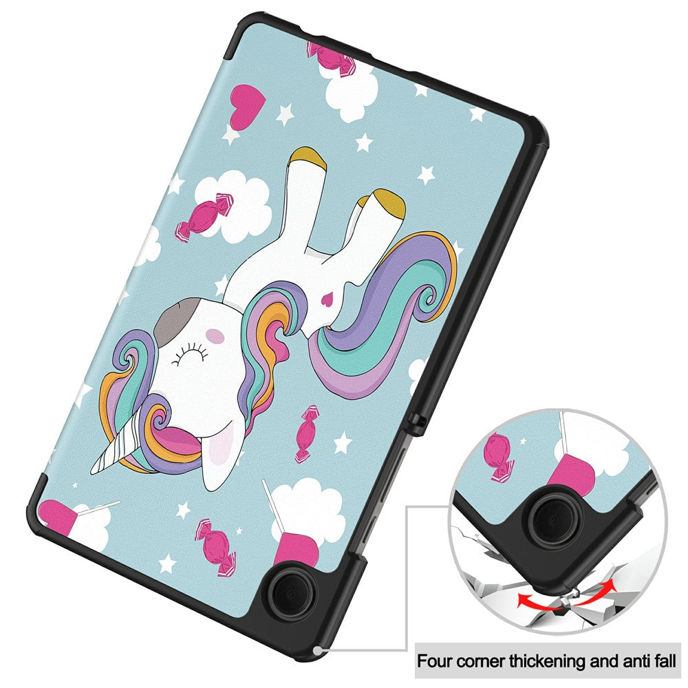 Capa para Samsung Galaxy Tab A11 / Tab A9, Techsuit, FoldPro Unicorn Novo Modelo, Multicolor