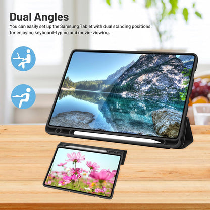 Capa para Samsung Galaxy Tab A9+, Techsuit, Flex Trifold, Preta
