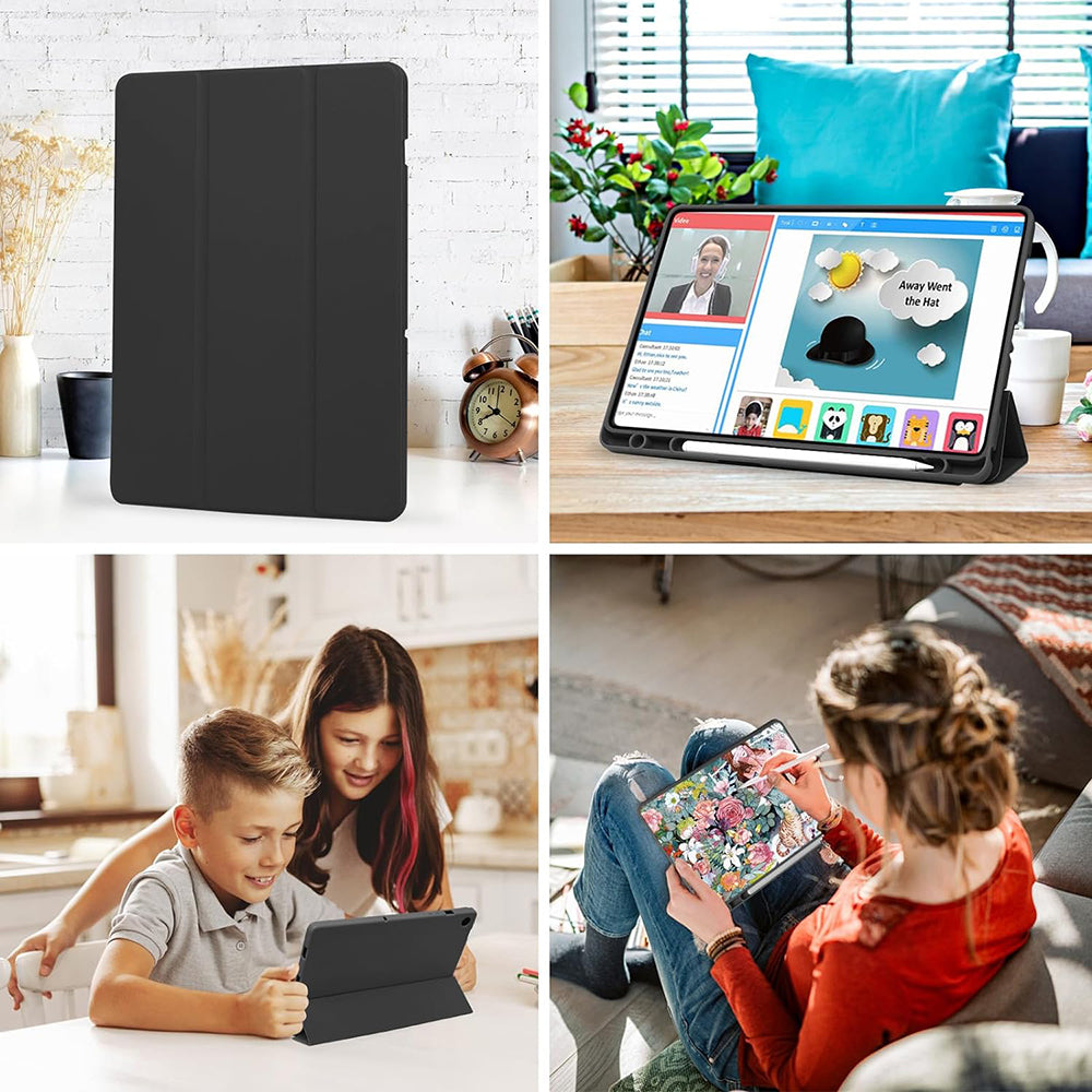 Capa para Samsung Galaxy Tab A9+, Techsuit, Flex Trifold, Preta