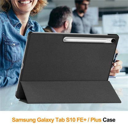 Capa para Samsung Galaxy Tab S10 FE+, Techsuit, FoldPro, Preta