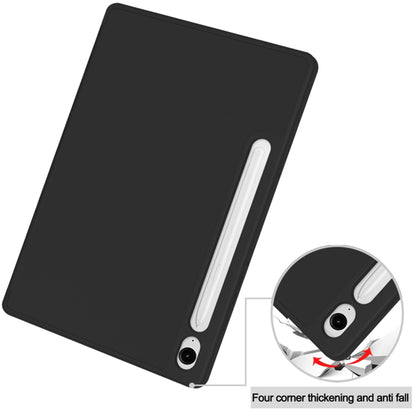 Capa para Samsung Galaxy Tab S10 FE / Tab S9 FE / Tab S9, Techsuit, Flex Trifold, Preta