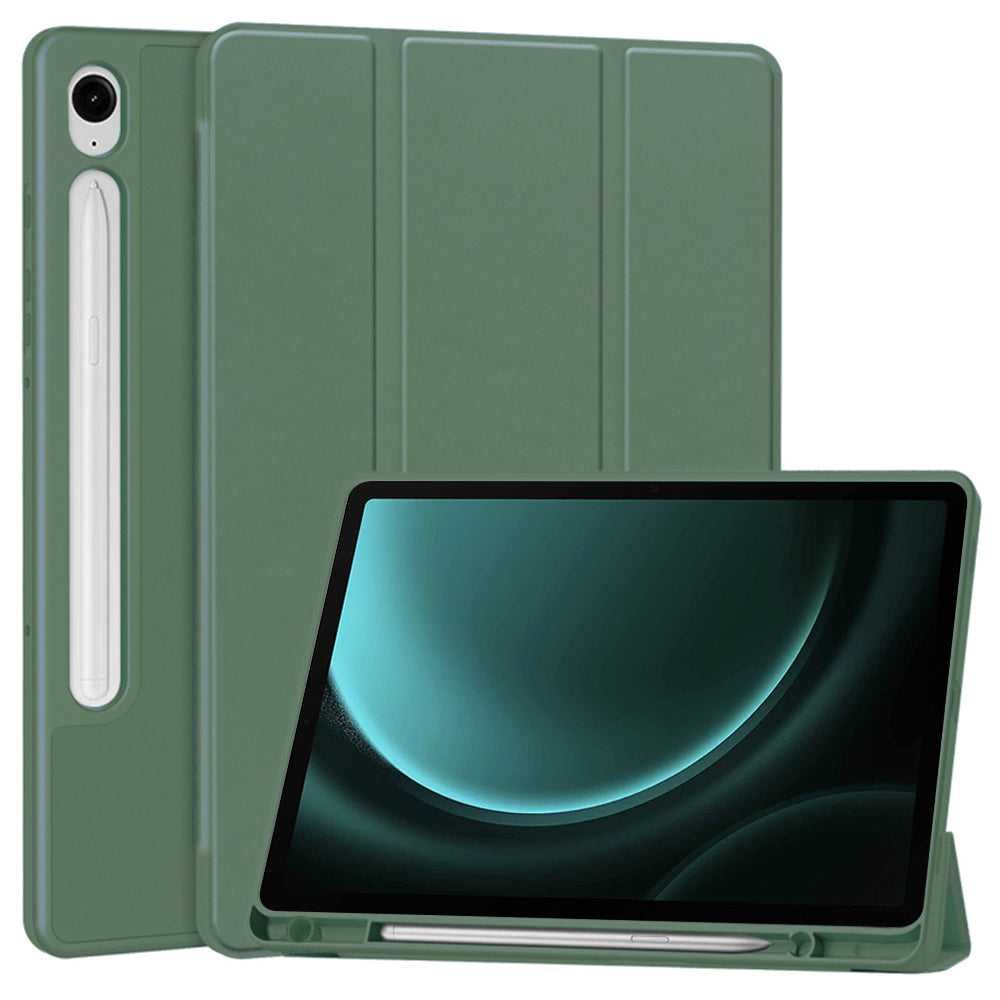 Capa para Samsung Galaxy Tab S10 FE / Tab S9 FE, Techsuit, Flex Trifold, Verde