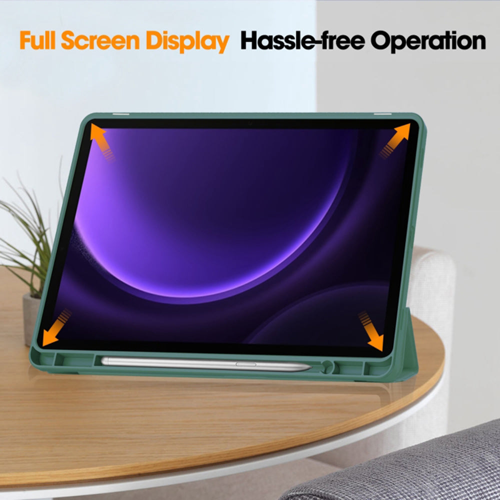 Capa para Samsung Galaxy Tab S10 FE / Tab S9 FE, Techsuit, Flex Trifold, Verde