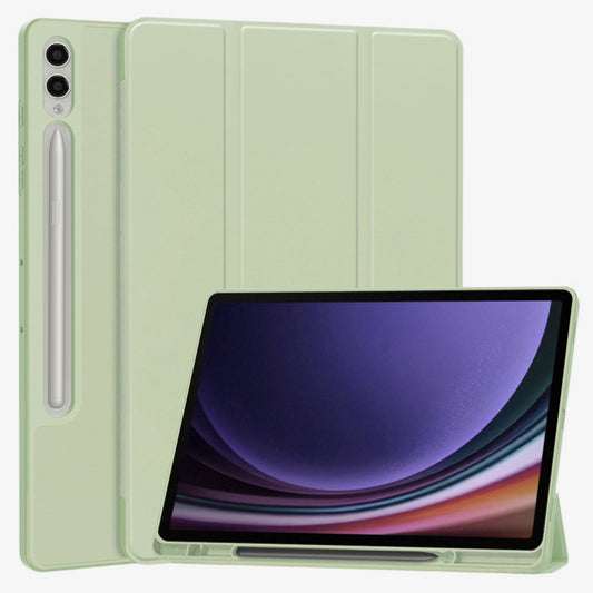 Capa para Samsung Galaxy Tab S10+ / Tab S9 FE+ / Tab S9+, Techsuit, Flex Trifold, Verde Matcha