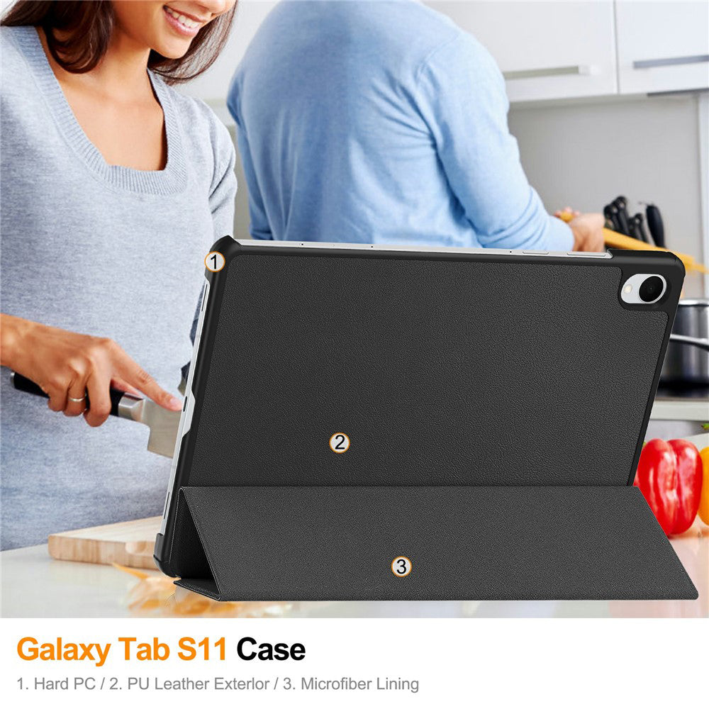 Capa para Samsung Galaxy Tab S11, Techsuit, FoldPro, Preta