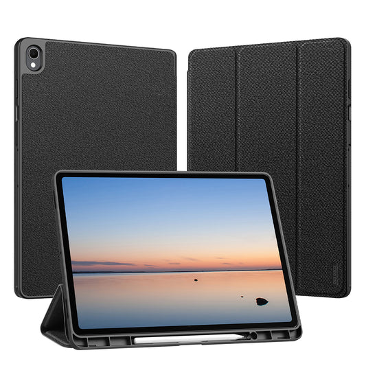 Capa para Samsung Galaxy Tab S12 Plus, DUX DUCIS, Domo com suporte para caneta, preta