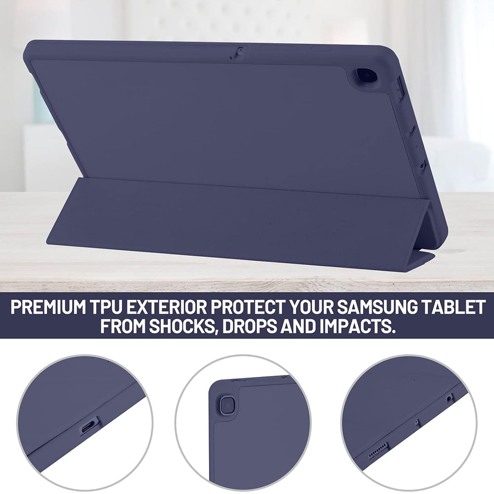 Capa para Samsung Galaxy Tab S6 Lite (2024) / Tab S6 Lite (2022) / Tab S6 Lite (2020), Techsuit, Flex Trifold, Azul Marinho
