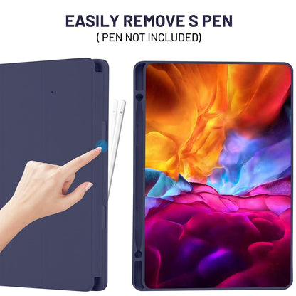 Capa para Samsung Galaxy Tab S6 Lite (2024) / Tab S6 Lite (2022) / Tab S6 Lite (2020), Techsuit, Flex Trifold, Azul Marinho