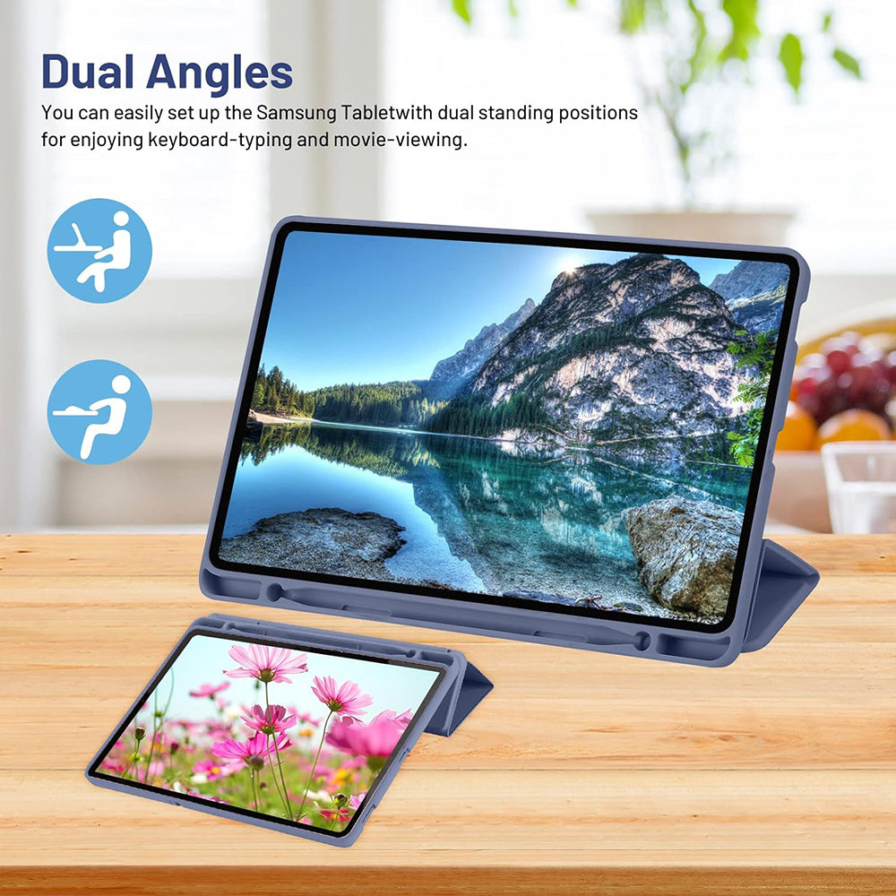 Capa para Samsung Galaxy Tab S6 Lite (2024) / Tab S6 Lite (2022) / Tab S6 Lite (2020), Techsuit, Flex Trifold, Roxa