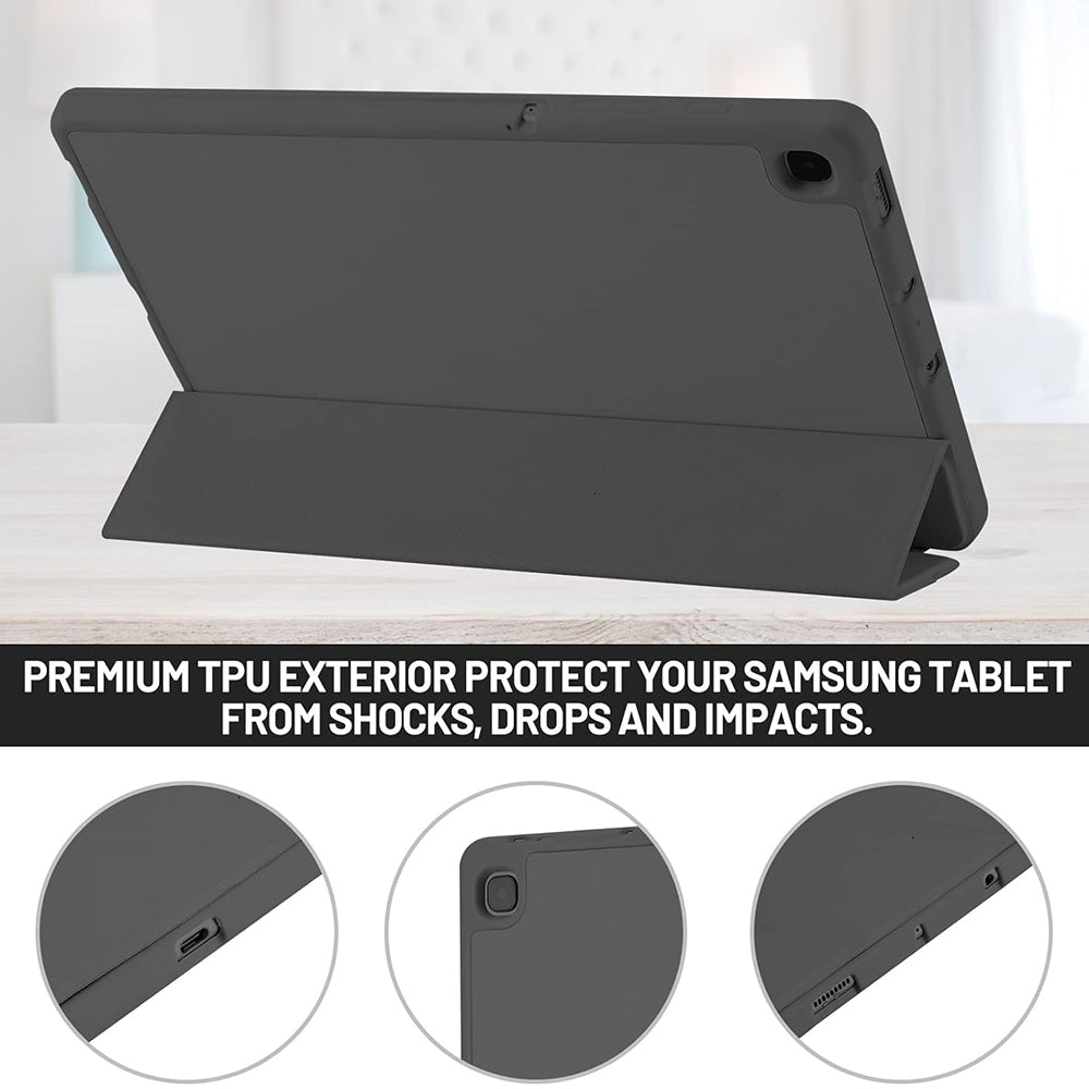 Capa para Samsung Galaxy Tab S6 Lite (2024) / Tab S6 Lite (2022) / Tab S6 Lite (2020), Techsuit, Flex Trifold, Preta
