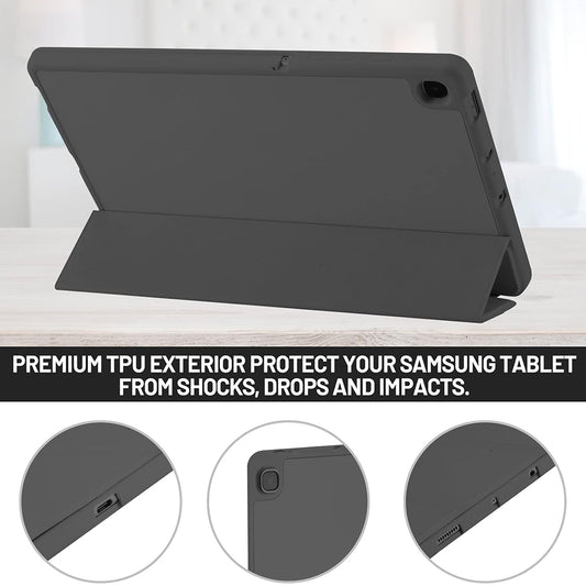Capa para Samsung Galaxy Tab S6 Lite (2024) / Tab S6 Lite (2022) / Tab S6 Lite (2020), Techsuit, Flex Trifold, Preta