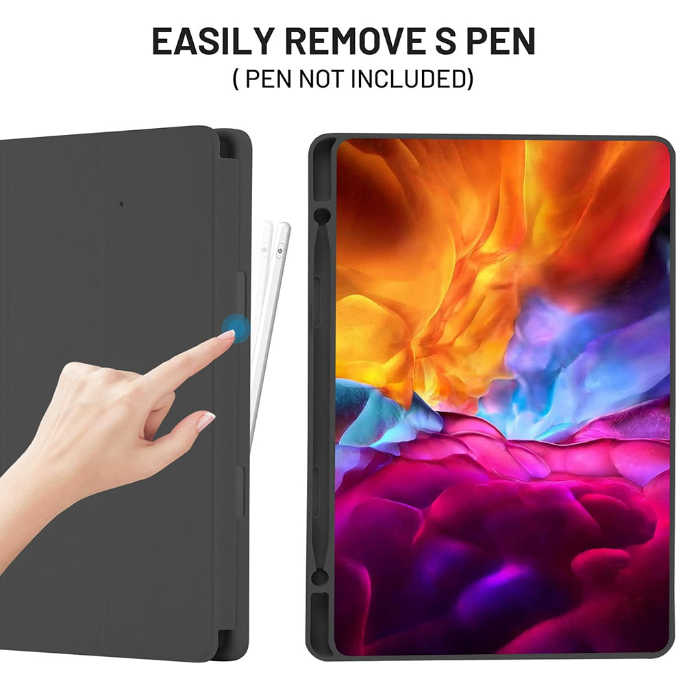 Capa para Samsung Galaxy Tab S6 Lite (2024) / Tab S6 Lite (2022) / Tab S6 Lite (2020), Techsuit, Flex Trifold, Preta