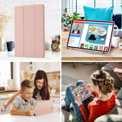 Capa para Samsung Galaxy Tab S6 Lite (2024) / Tab S6 Lite (2022) / Tab S6 Lite (2020), Techsuit, Flex Trifold, Rosa