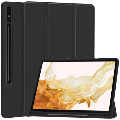Capa para Samsung Galaxy Tab S8+ / Tab S7+, Techsuit, Flex Trifold, Preta