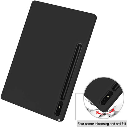 Capa para Samsung Galaxy Tab S8+ / Tab S7+, Techsuit, Flex Trifold, Preta