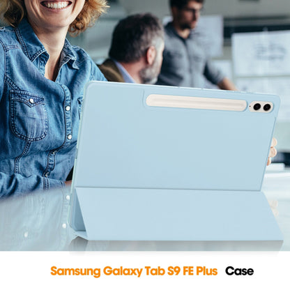 Capa para Samsung Galaxy Tab S9 FE+, Techsuit, Flex Trifold, Azul