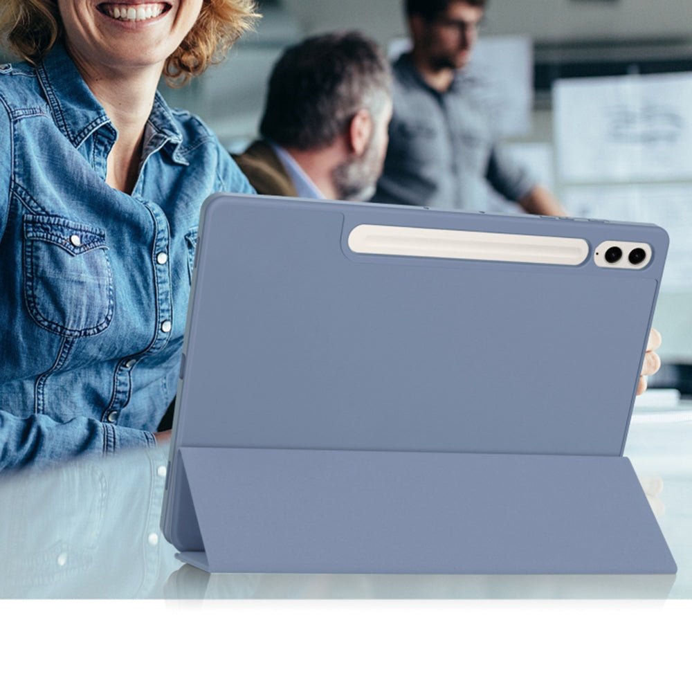 Capa para Samsung Galaxy Tab S9 FE+, Techsuit, Flex Trifold, Roxo
