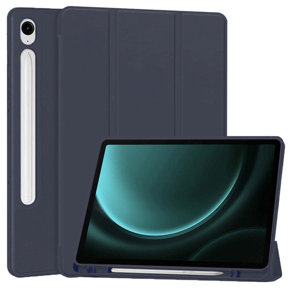 Case for Samsung Galaxy Tab S9 FE / Tab S9 / Tab S10 FE, Techsuit, Flex Trifold, Navy Blue