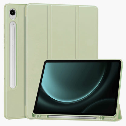 Capa para Samsung Galaxy Tab S9 FE / Tab S9 / Tab S10 FE, Techsuit, Flex Trifold, Verde Matcha