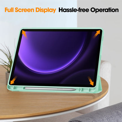 Capa para Samsung Galaxy Tab S9 FE / Tab S9 / Tab S10 FE, Techsuit, Flex Trifold, Verde Matcha