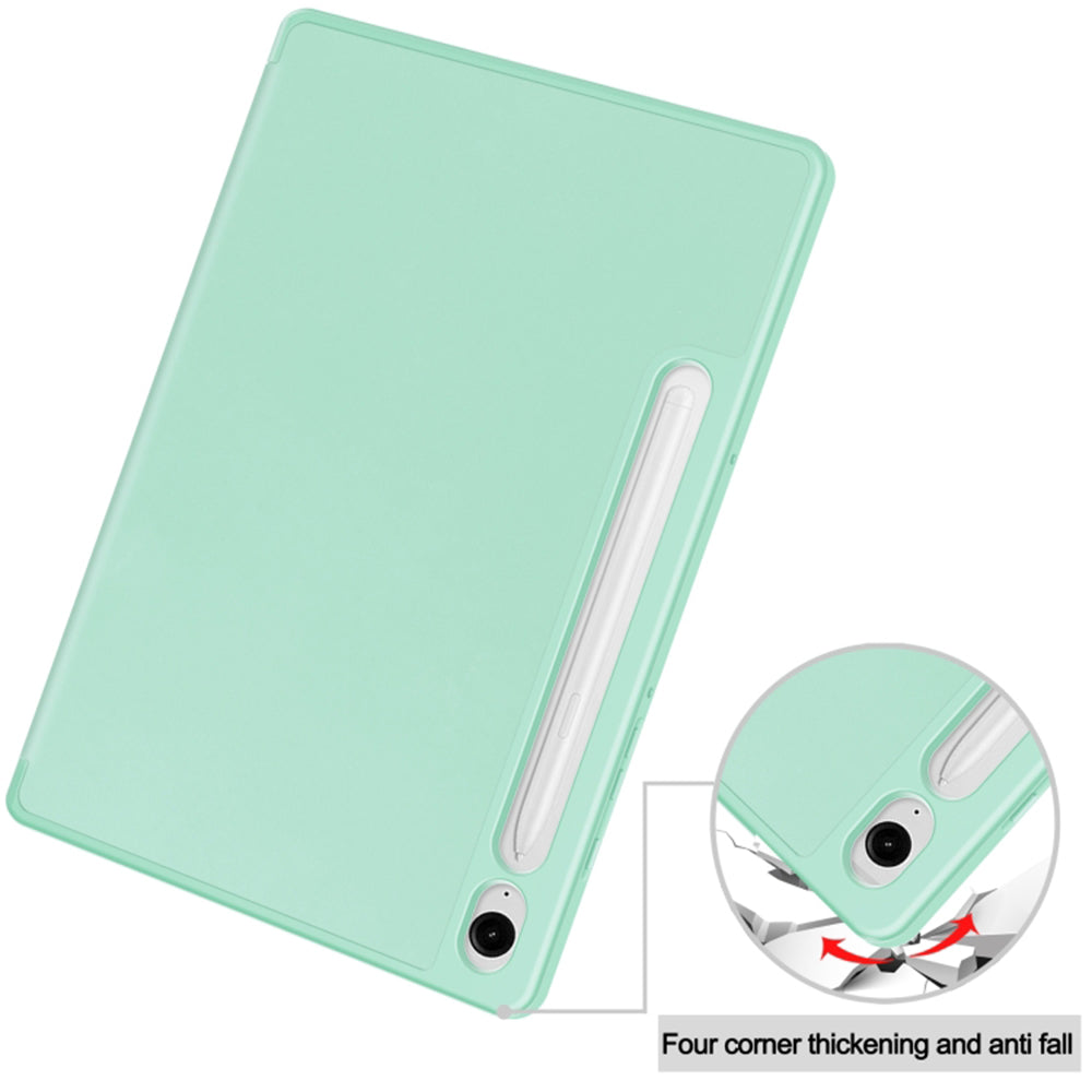 Capa para Samsung Galaxy Tab S9 FE / Tab S9 / Tab S10 FE, Techsuit, Flex Trifold, Verde Matcha