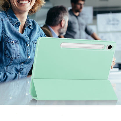 Capa para Samsung Galaxy Tab S9 FE / Tab S9 / Tab S10 FE, Techsuit, Flex Trifold, Verde Matcha