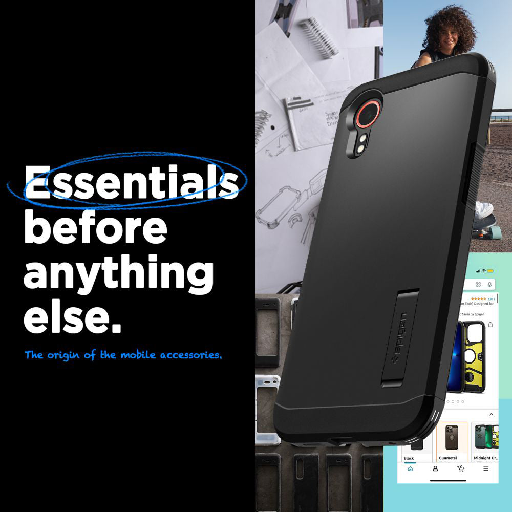Capa para Samsung Galaxy Xcover7 G556, Spigen, Tough Armor, Preta ACS07505