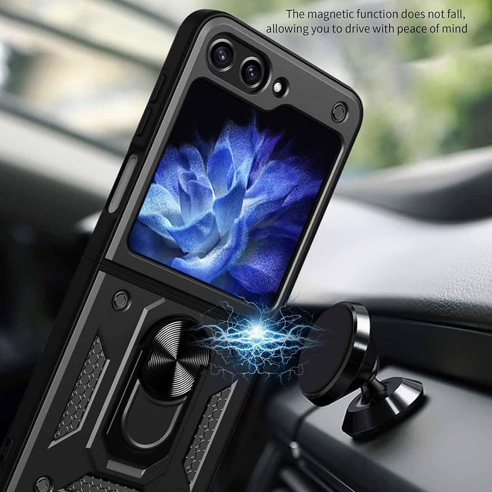 Capa para Samsung Galaxy Z Flip7 FE F761 / Z Flip6 F741, Techsuit, CamShield, Preta