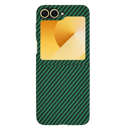 Capa para Samsung Galaxy Z Flip7 FE F761 / Z Flip6 F741, Techsuit, Carbonite FiberShell, Verde