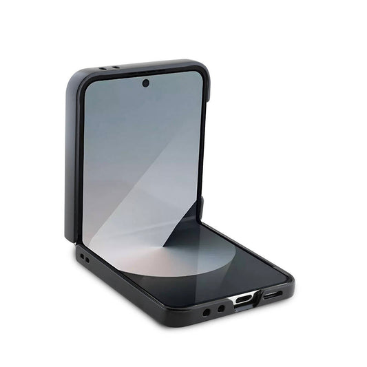 Capa para Samsung Galaxy Z Flip7 F766, Guess, Logo Metal 4G, Marrom