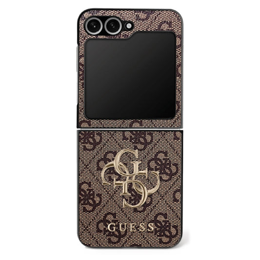 Capa para Samsung Galaxy Z Flip7 F766, Guess, Logo Metal 4G, Marrom