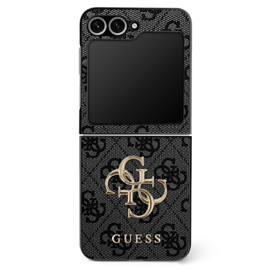 Capa para Samsung Galaxy Z Flip7 F766, Guess, Logo Metal 4G, Preta