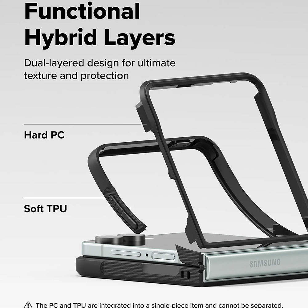Capa para Samsung Galaxy Z Flip7 F766, Ringke, Onyx, Preta