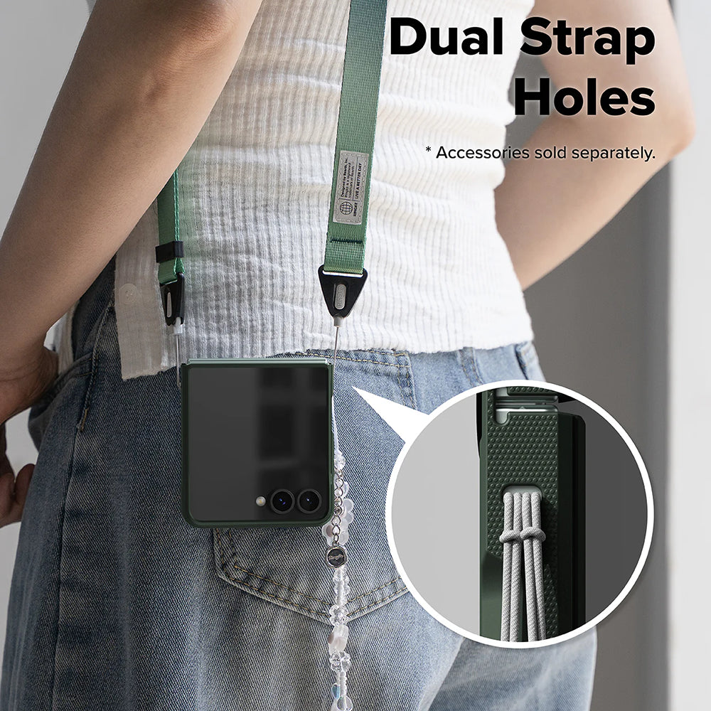 Capa para Samsung Galaxy Z Flip7 F766, Ringke, Ônix, Verde Escuro